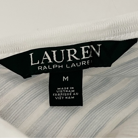 Lauren Ralph Lauren Stretch Jersey Knit Striped Maxi Dress Size M - Picture 7 of 9